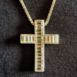 Brighton Crystal Cross Necklace – 19”